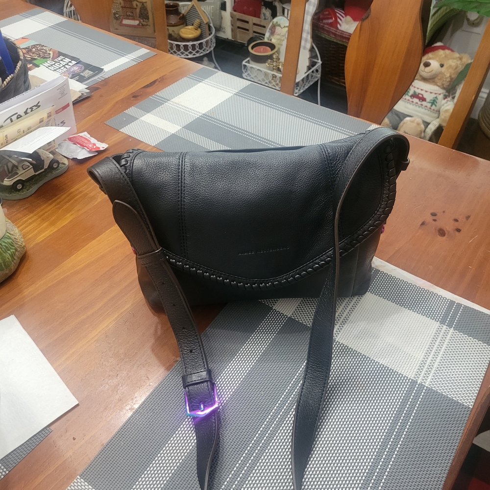 Aimee Kestenberg Black Pebble Leather Crossbody Bag NWOT